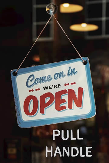 how to show people you're open for business